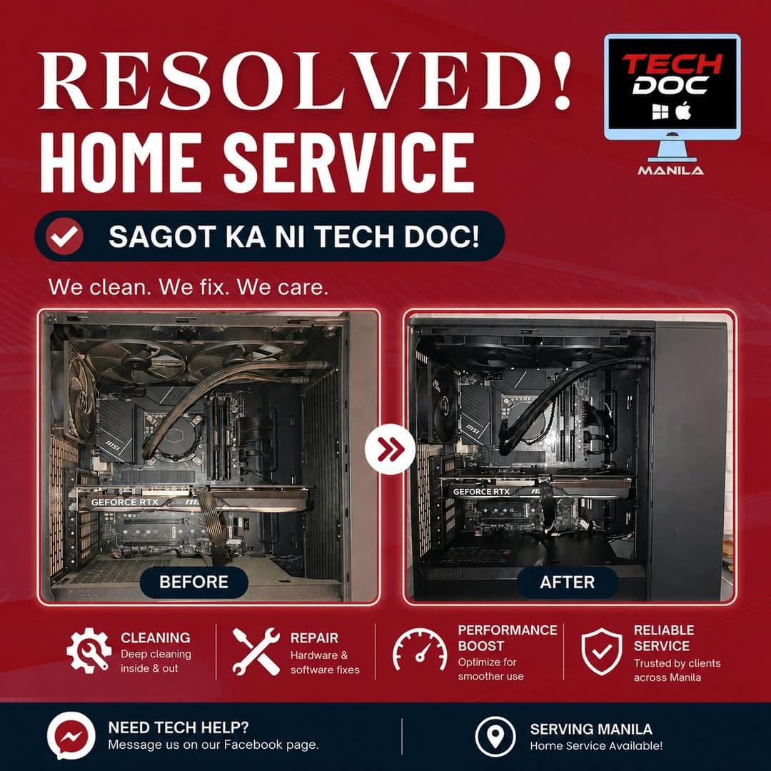 Before and after deep cleaning an MSI gaming PC